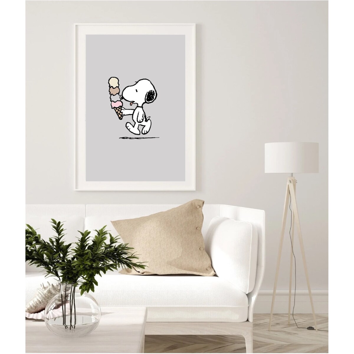 Poster Story, Plakat, Obraz - Snoopy z Lodami, wymiary 70 x 100 cm