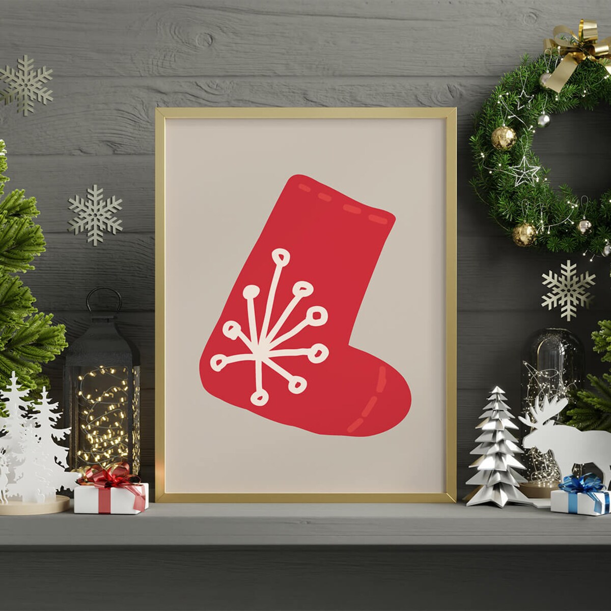 Plakat dla dzieci Skarpeta 20x30