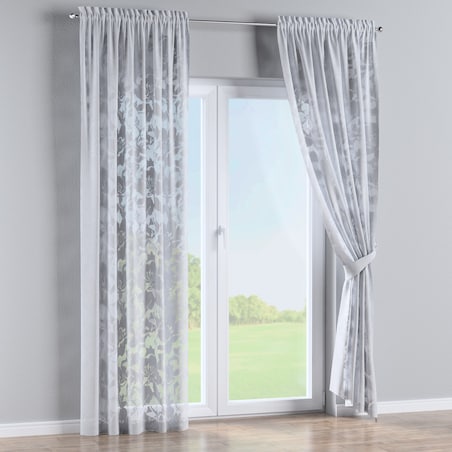 Zasłona na kanale z grzywką 1 szt. 130x260 kremowy