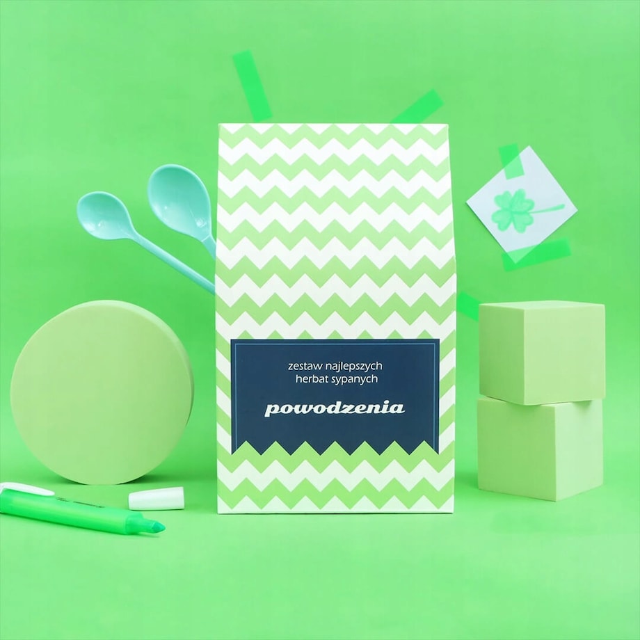 Powodzenia. Zestaw smakowych sypanych liściastych herbat 10 różnych smaków