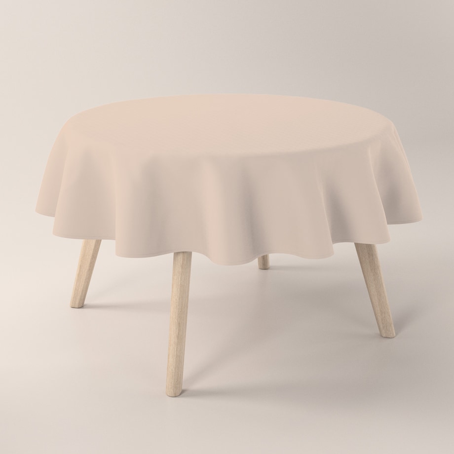 Obrus okrągły 160 x 160 cm jasnobeżowy