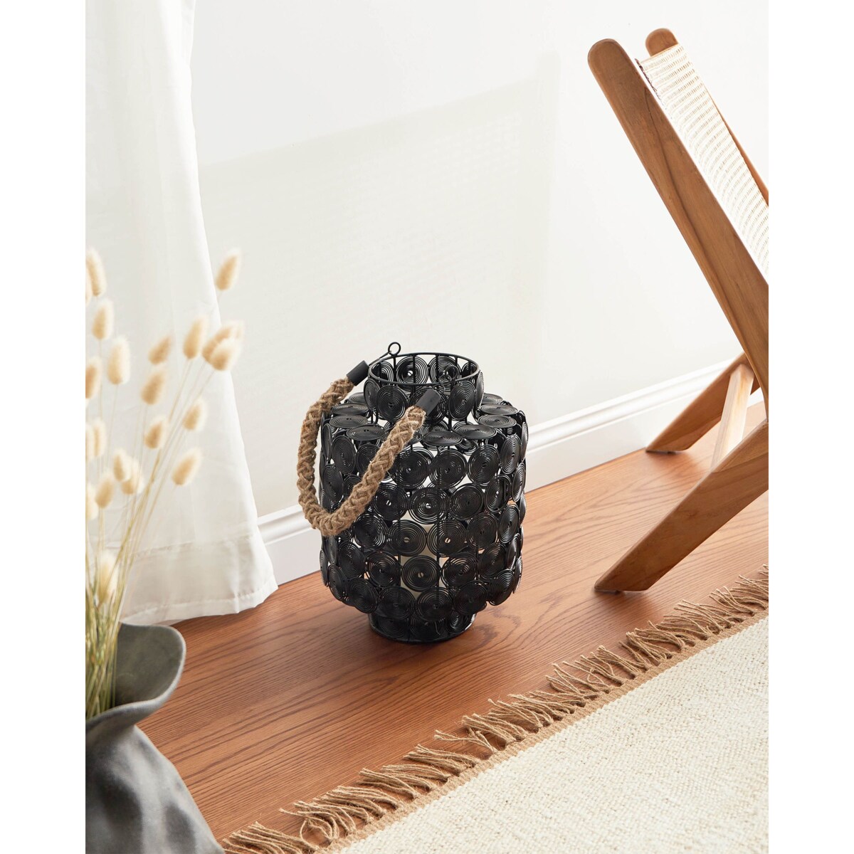 Lampion MMOJSTIR Metal 35 cm Czarny