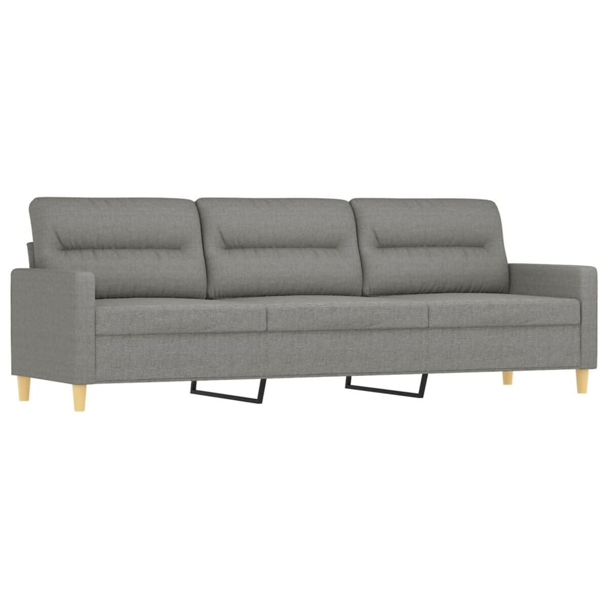vidaXL 3-osobowa sofa wypoczynkowa z poduszkami, ciemnoszara, 210 cm