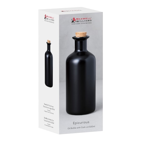 Butelka do oliwy lub octu Epicurious, czarna, 580 ml