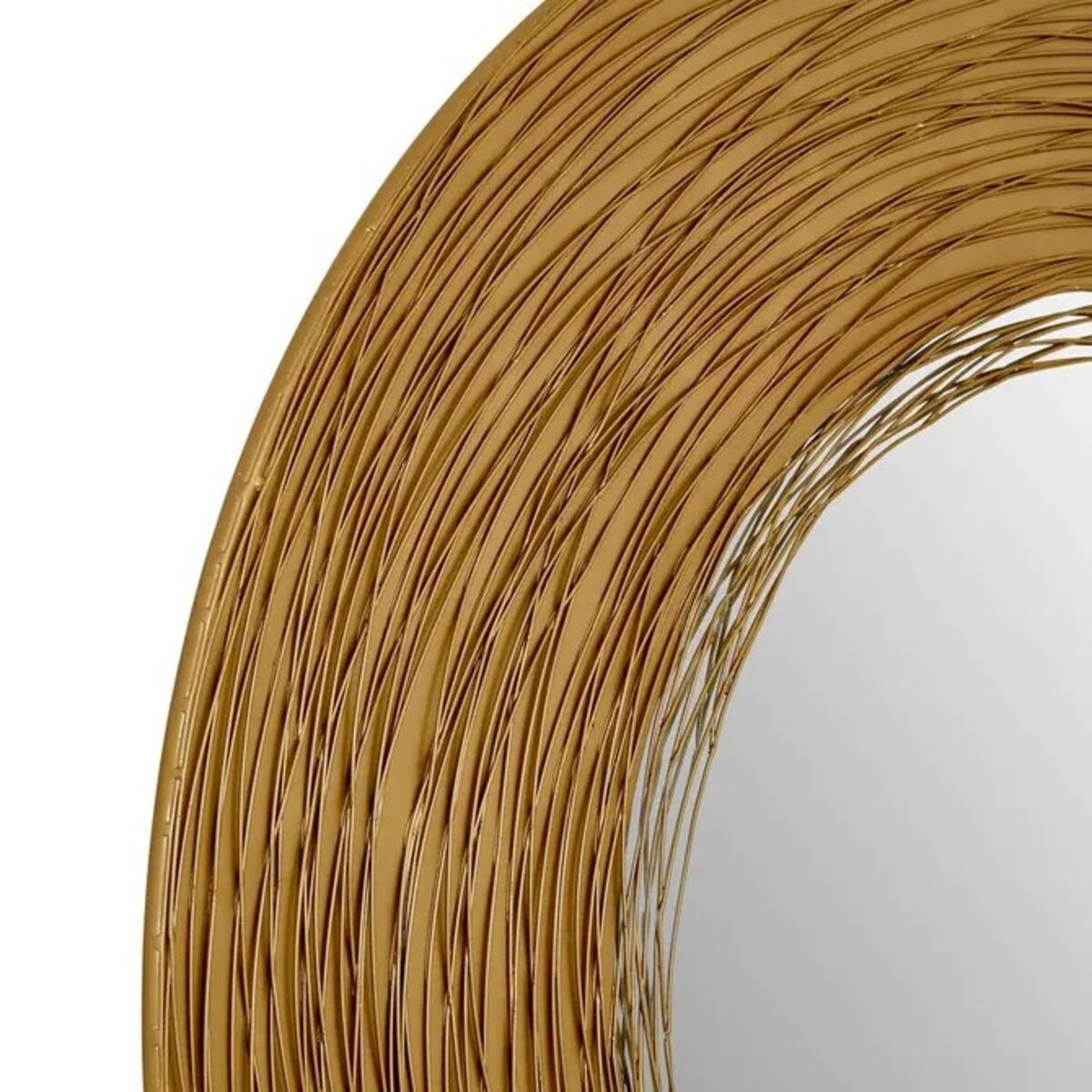 Lustro ścienne okrągłe złoto-brązowe Martin 90 cm