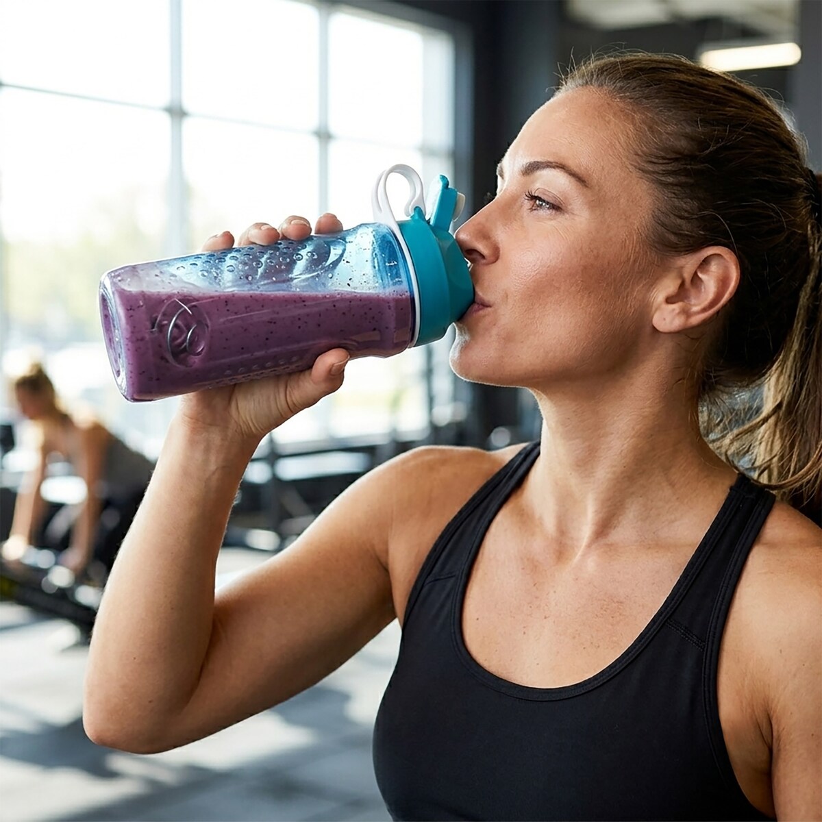 Bidon Na Wodę Shaker Ze Sprężynką Rowerowy Do Szkoły Butelka 610 Ml