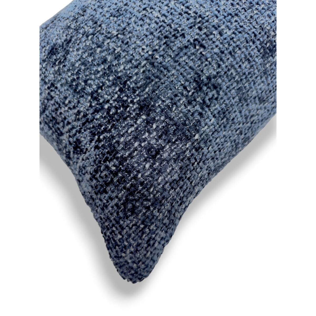 Granatowa poduszka dekoracyjna z tkaniny szenilowej 55x35 Cyntia