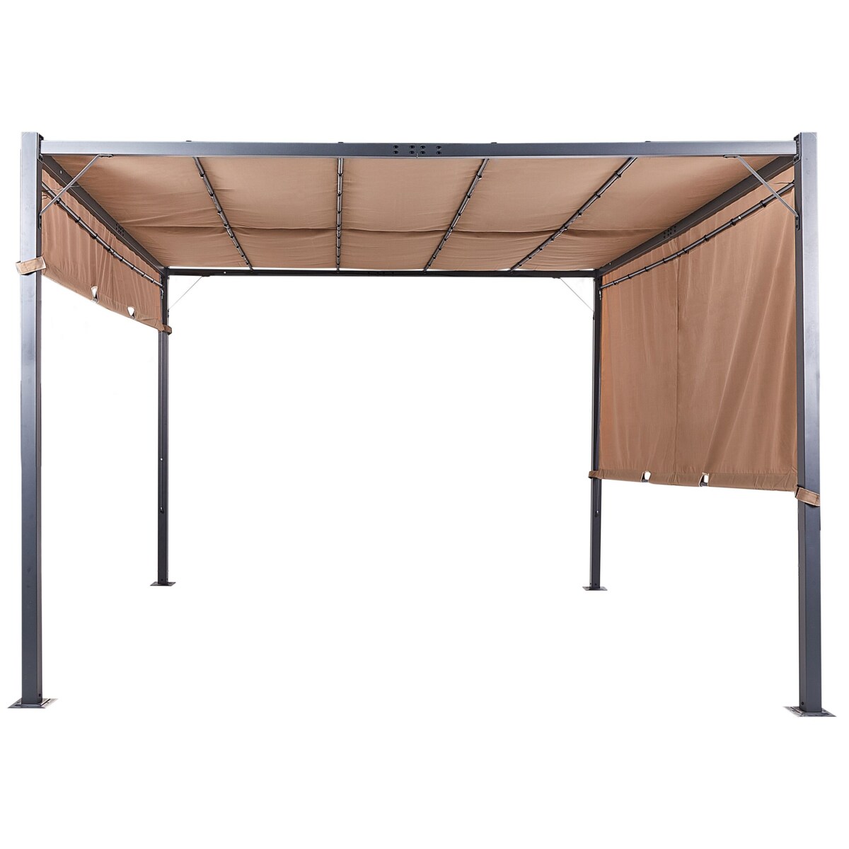 Pawilon ogrodowy LED 310 x 310 cm brązowy PARGA