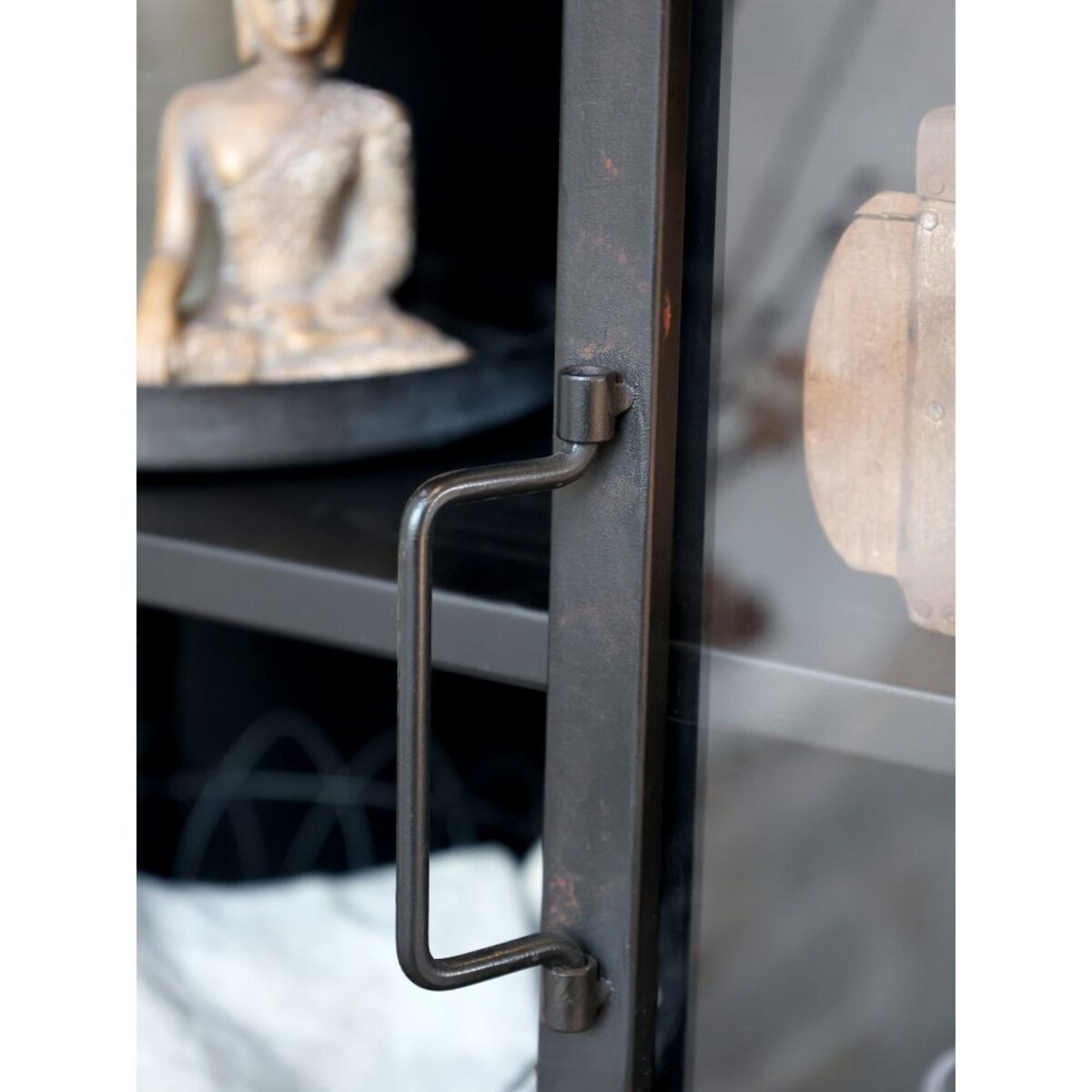 Witryna metalowa na kółkach Factory 160 cm