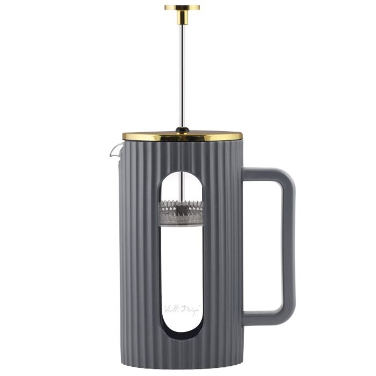 Zaparzacz do kawy i herbaty 1000 ml Livio szary 1067