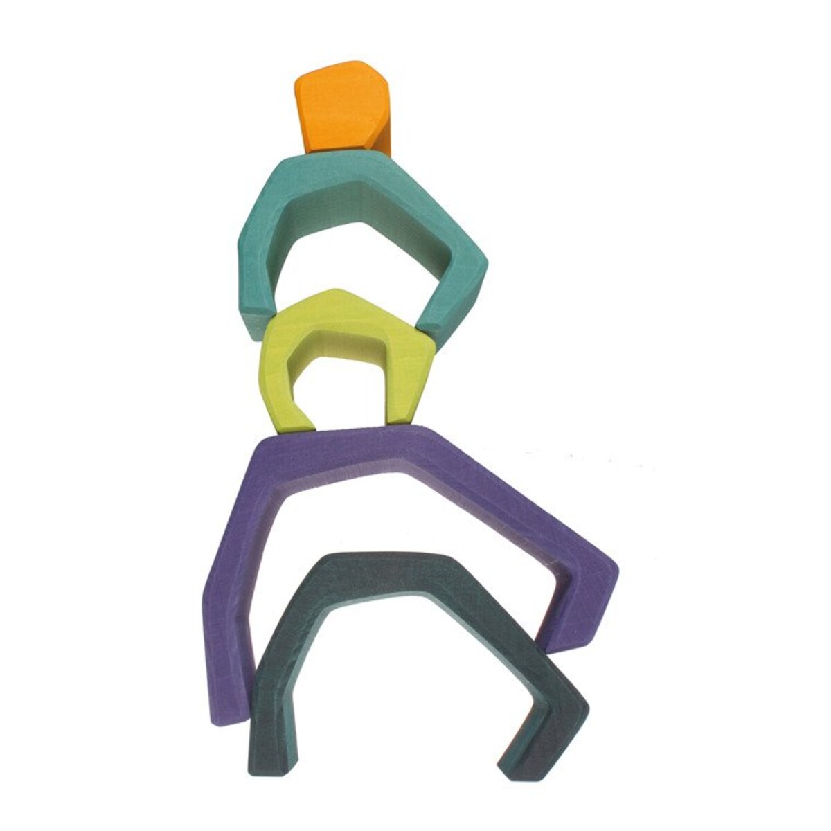 Kształt Ziemia - drewniane klocki Grimm's kolorowe 1+