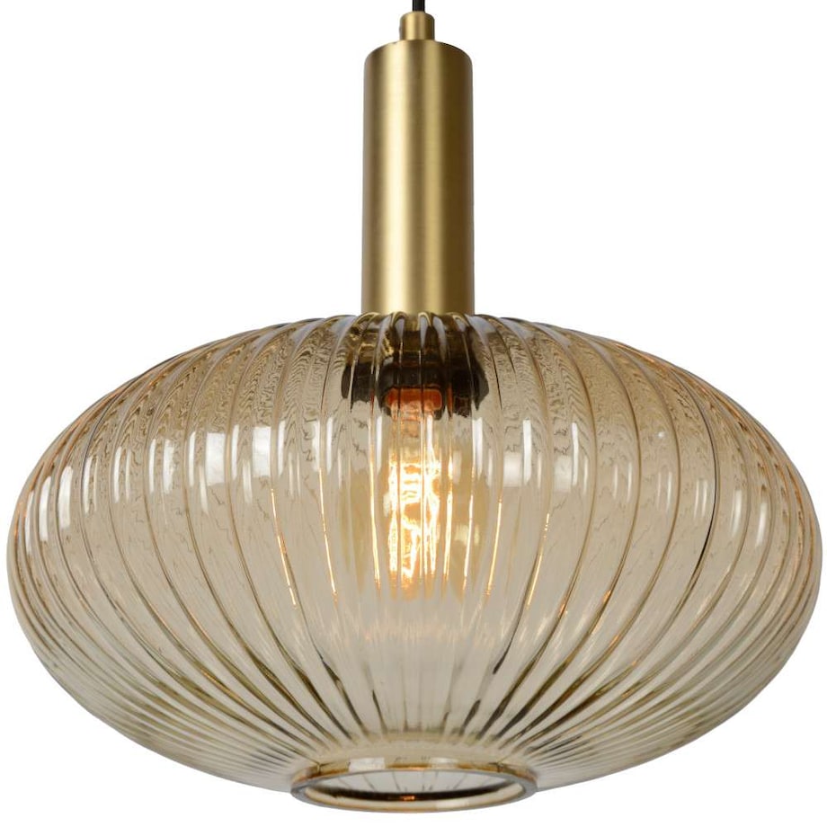 LAMPA wisząca MALOTO 45386/30/62 Lucide szklana OPRAWA loftowy zwis bursztynowy mosiądz