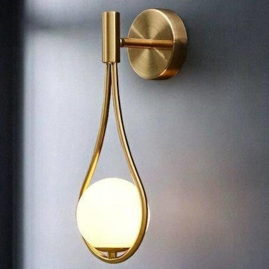 Lampa ścienna w kształcie łezki Roma MSE010400204 złota