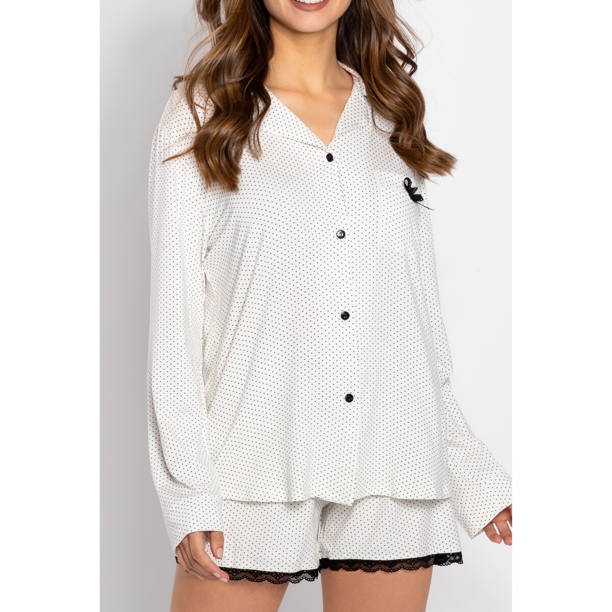 Piżama Betty Ecru, XL