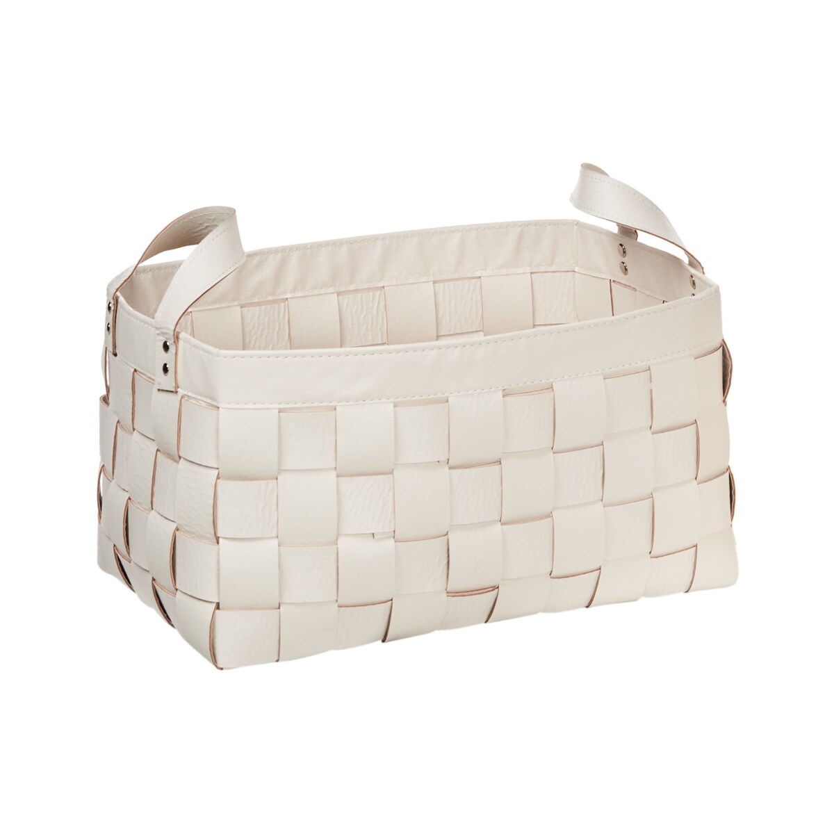 Zestaw 2 koszy z ekoskóry kremowy SIPPAR