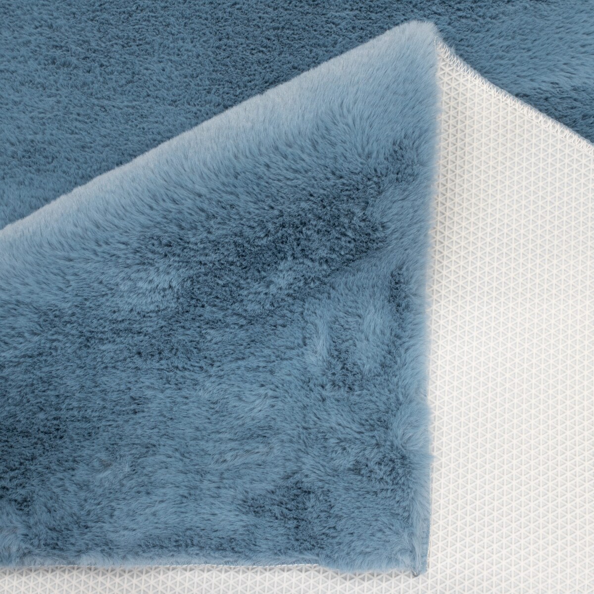 Dywanik łazienkowy Rabbit Niebieski Futro Królika Topila Maty antypoślizgowy 120x170
