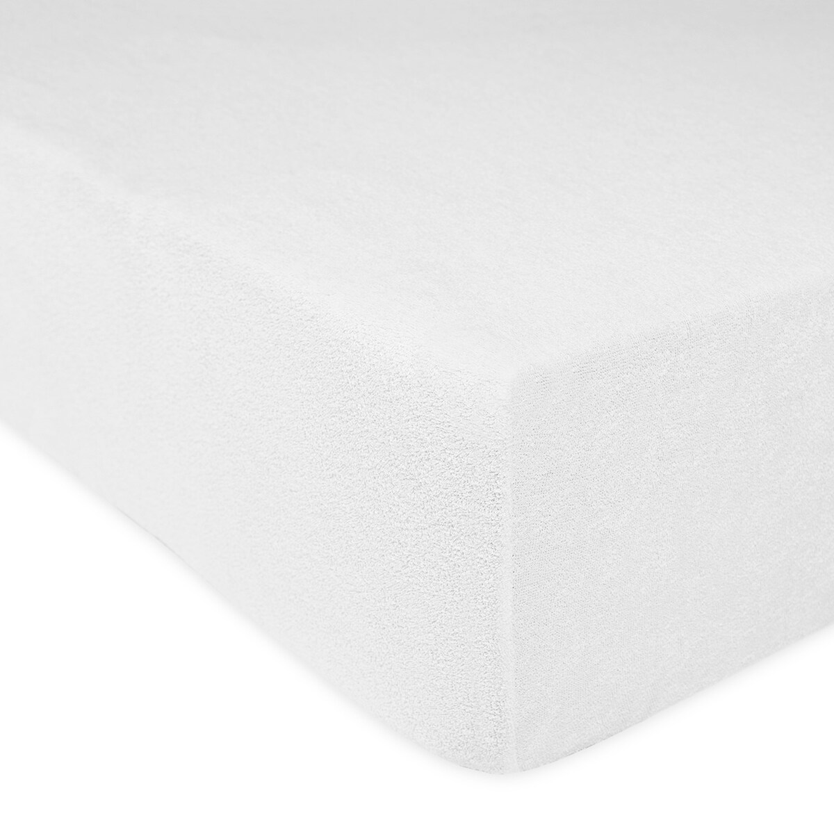 Prześcieradło z bawełny frotte z gumką 140x200 kolor biały