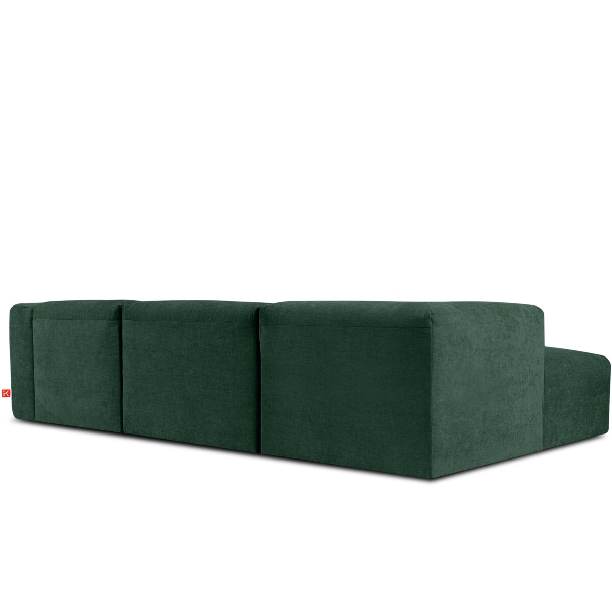 KONSIMO BUFFO Narożnik prawy z niezwykle miękkim i wygodnym siedziskiem, kolor morski