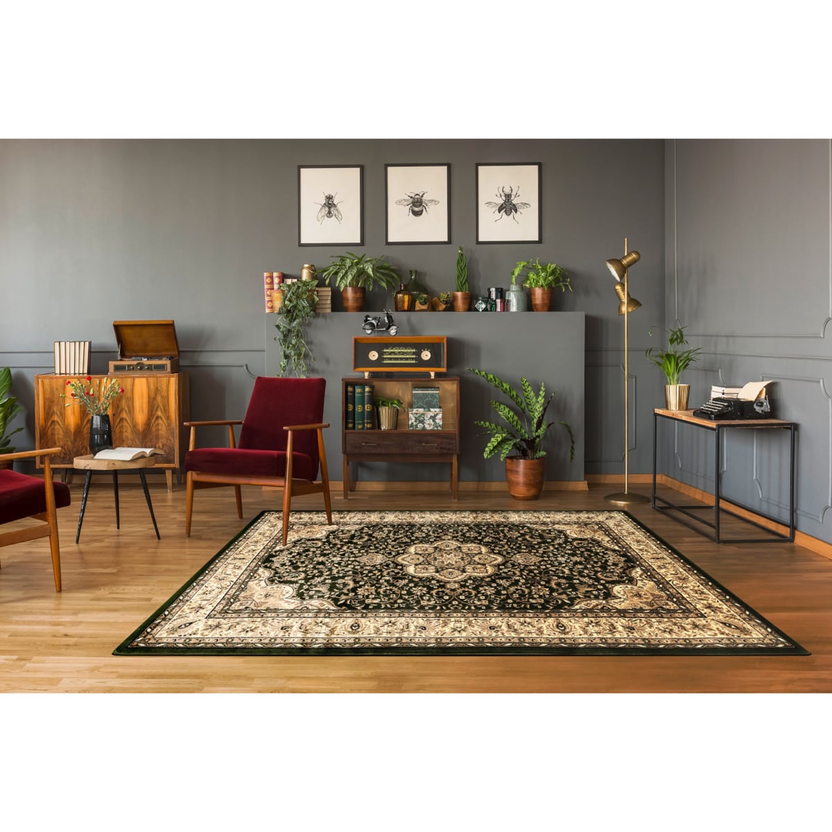 Dywan ROYAL AGY wzór 0521 ciemny zielony 180x270 cm