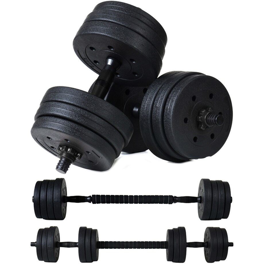 Zestaw hantli 2x10 kg Regulowane hantle 20 kg z funkcją sztangi funfit