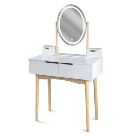 TOALETKA z lustrem LED kosmetyczna skandynawska