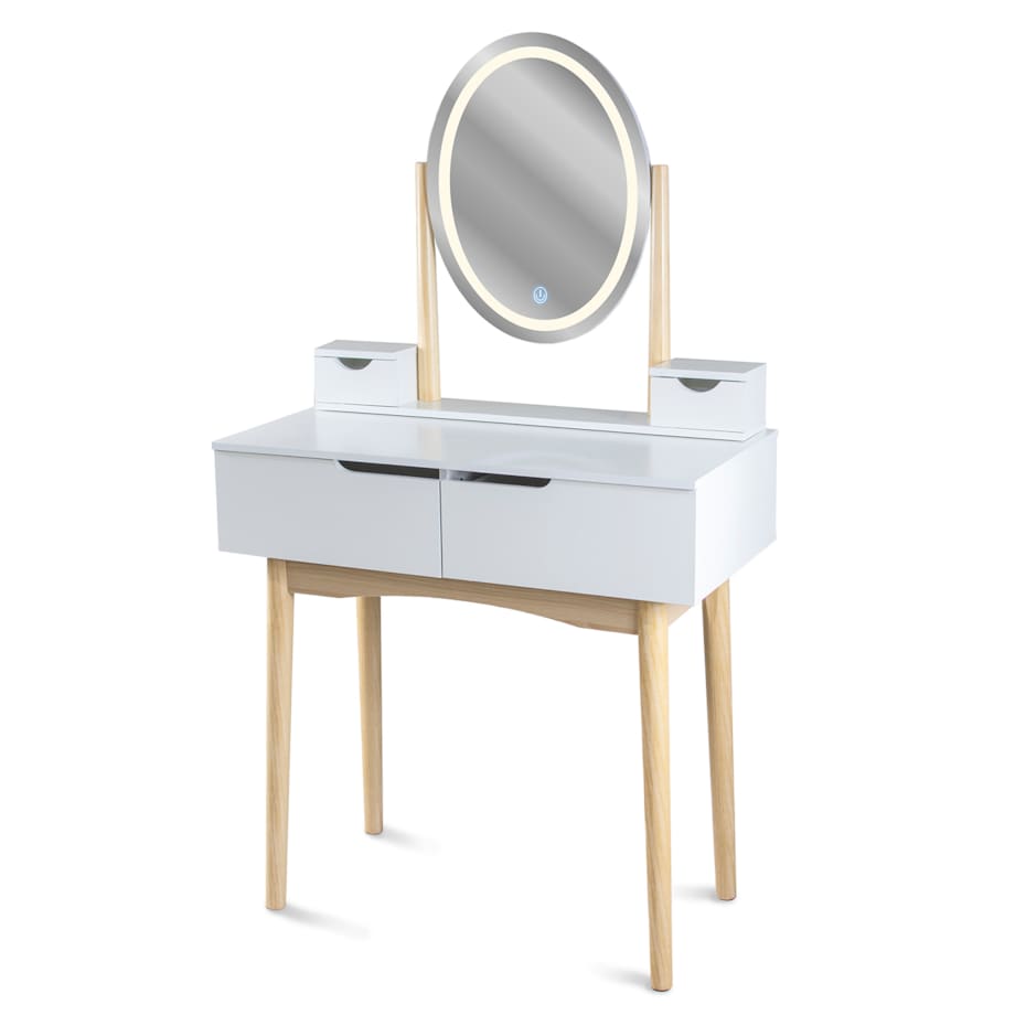 TOALETKA z lustrem LED kosmetyczna skandynawska