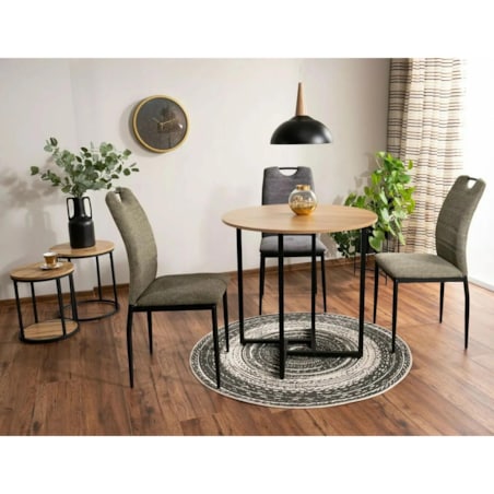 Krzesło tapicerowane RIP BREGO ciemnoszare