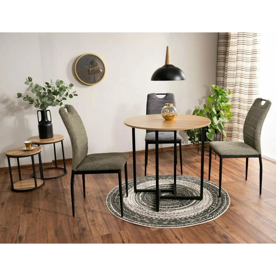 Krzesło tapicerowane RIP BREGO ciemnoszare