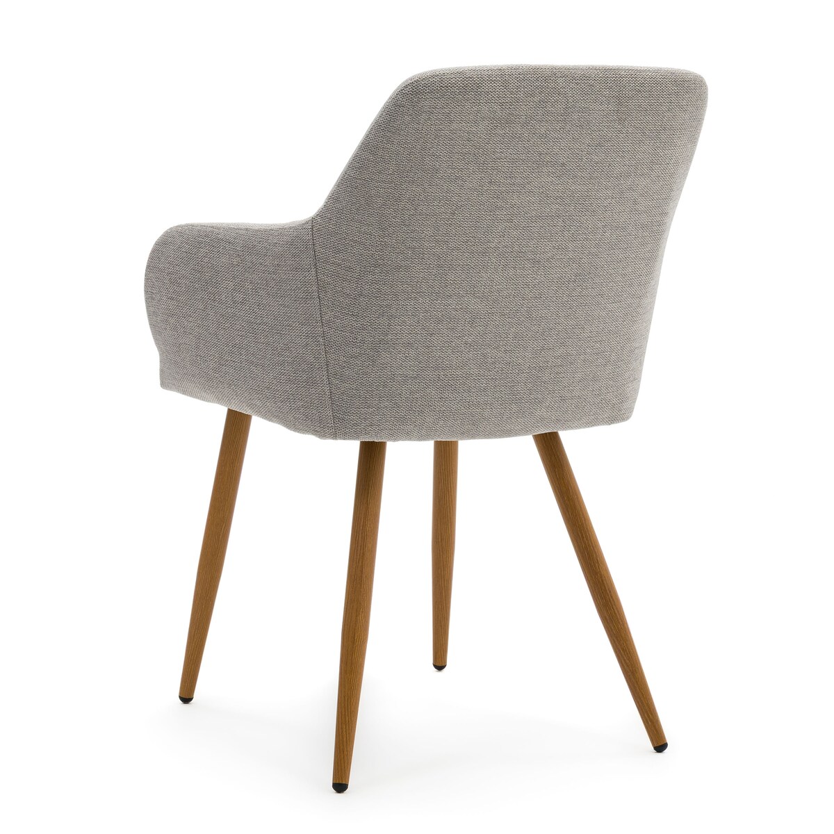 Krzesło skandynawskie szare SCANDI do salonu jadalni metalowe nogi w kolorze drewna