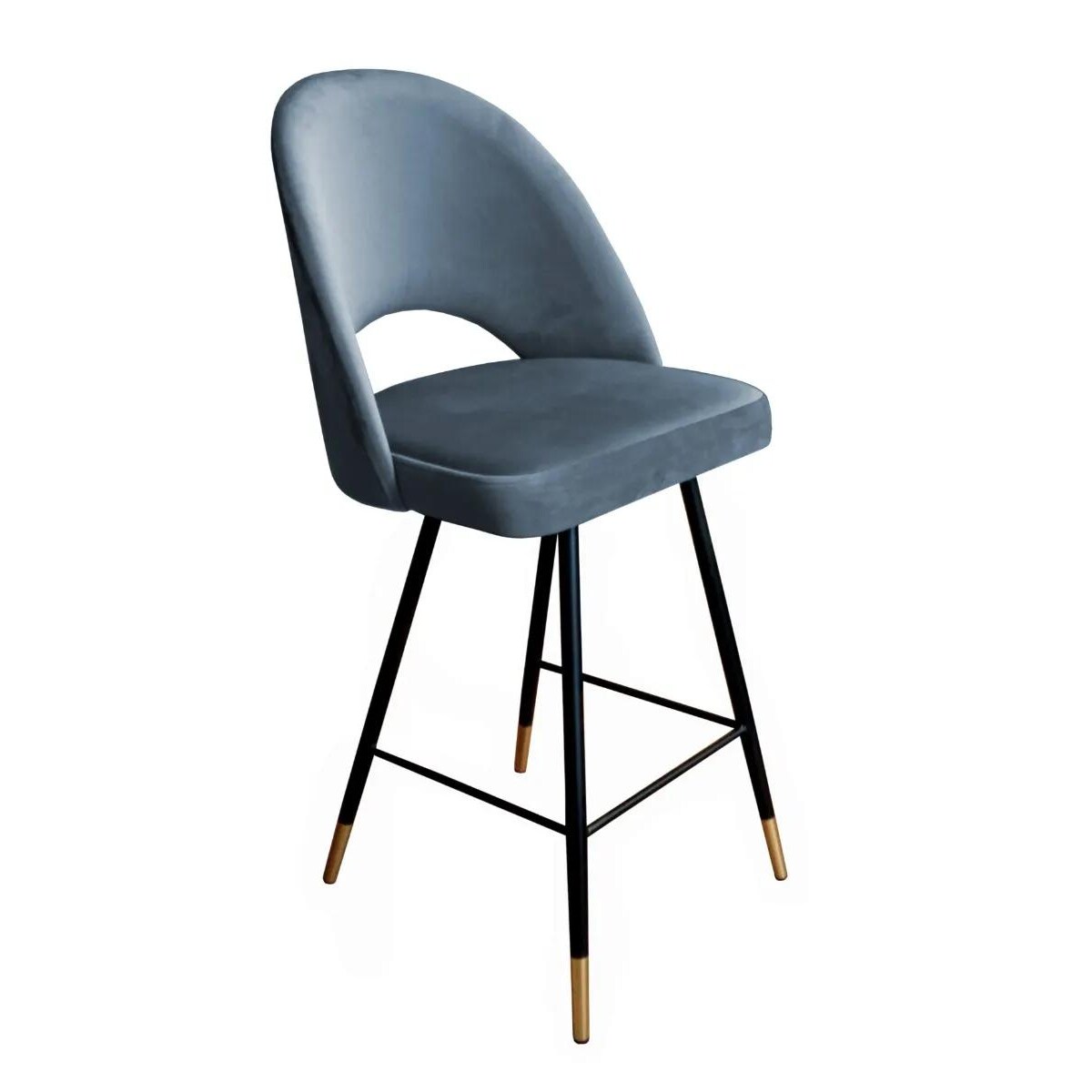 Hoker niski ISKAR BL VELVET GOLD ciemno szary