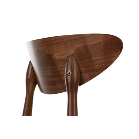 KONSIMO RABI drewniane krzesło orzech szary welur