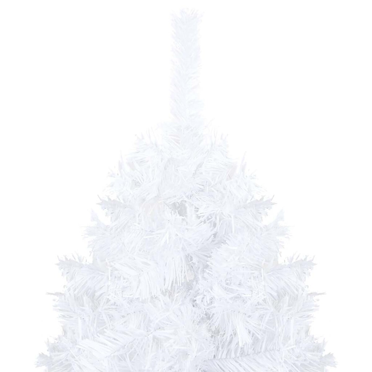 vidaXL Sztuczna choinka z lampkami i bombkami, biała, 120 cm, PVC