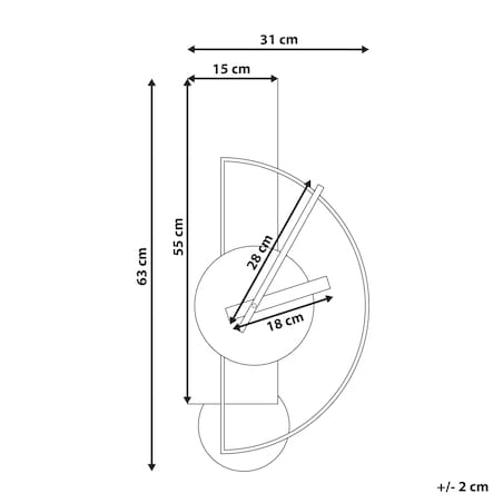 Zegar ścienny CEVINS 31 cm Metal Jasnoszary