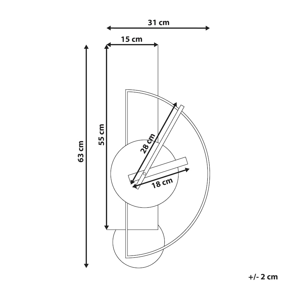 Zegar ścienny CEVINS 31 cm Metal Jasnoszary