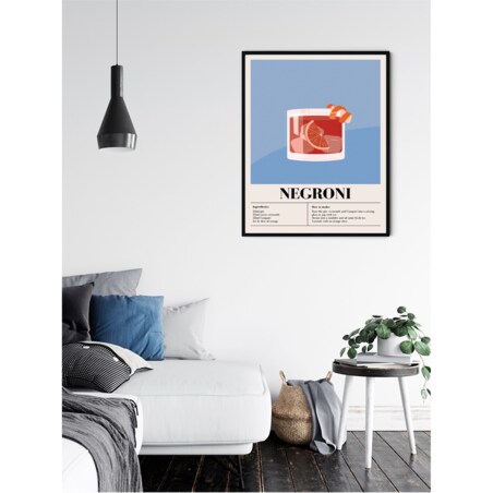 Poster Story, Plakat, Obraz - Negroni ze Składnikami, wymiary 50 x 70 cm