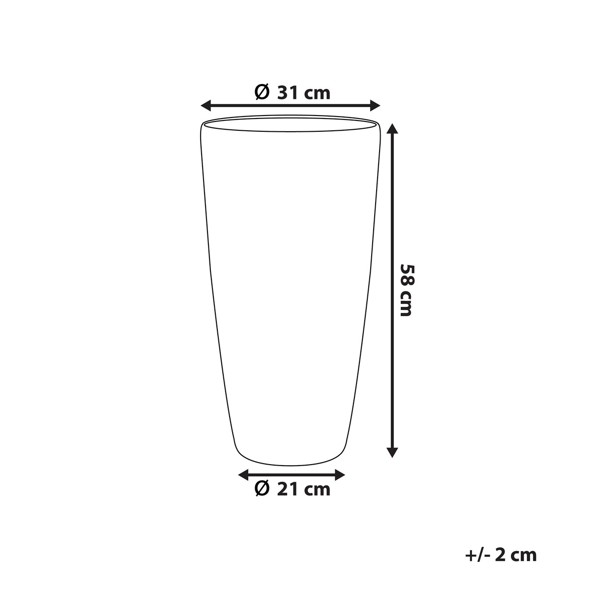 Donica ABDERA 31 cm Jasnobeżowy