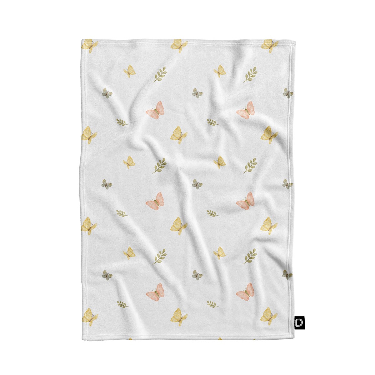 Koc pluszowy dla dzieci FAIRY TALES wzór D146 | motylarnia - 135 x 100 cm