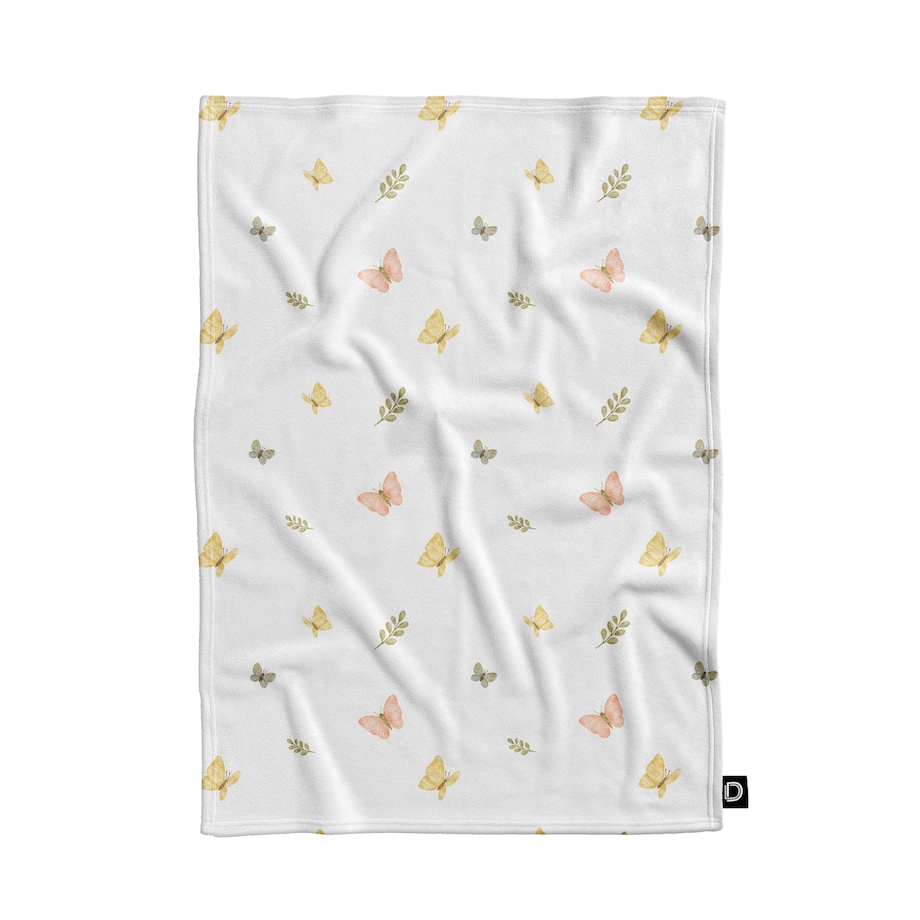 Koc pluszowy dla dzieci FAIRY TALES wzór D146 | motylarnia - 135 x 100 cm