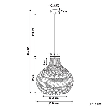 Lampa wisząca YAUCO Rattan Biały