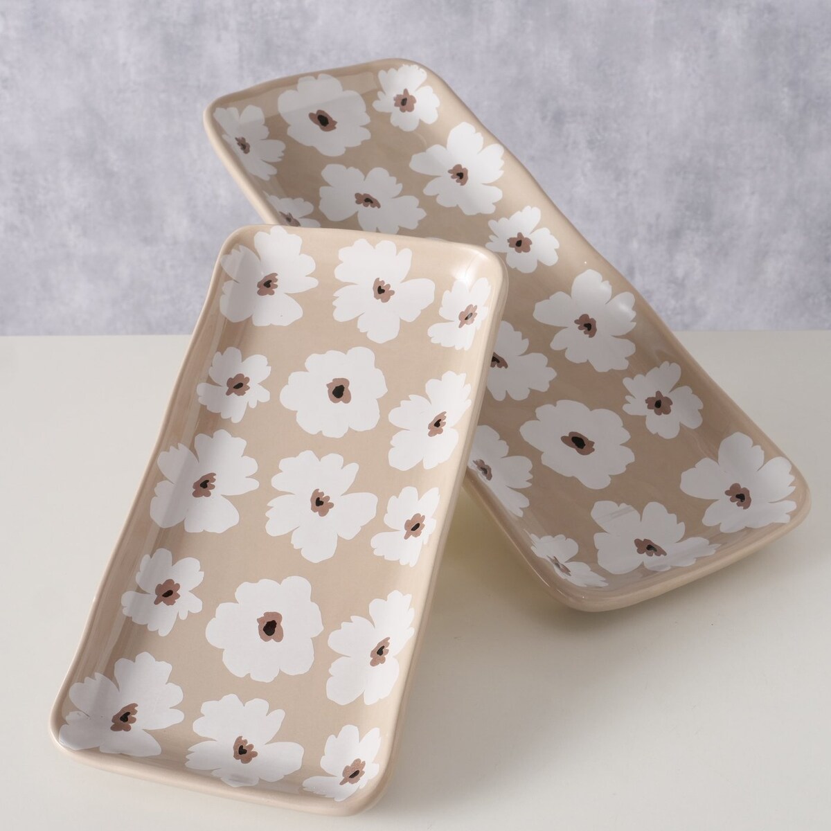 Patery ceramiczne w kwiaty, 13 - 15 cm, CANEA