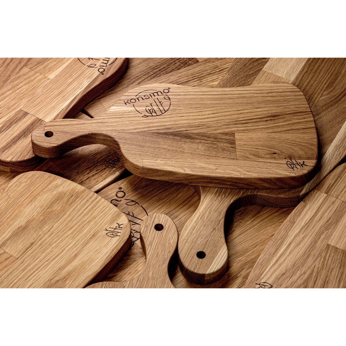 Konsimo LIVO Zestaw desek do krojenia (3szt.), drewno dębowe