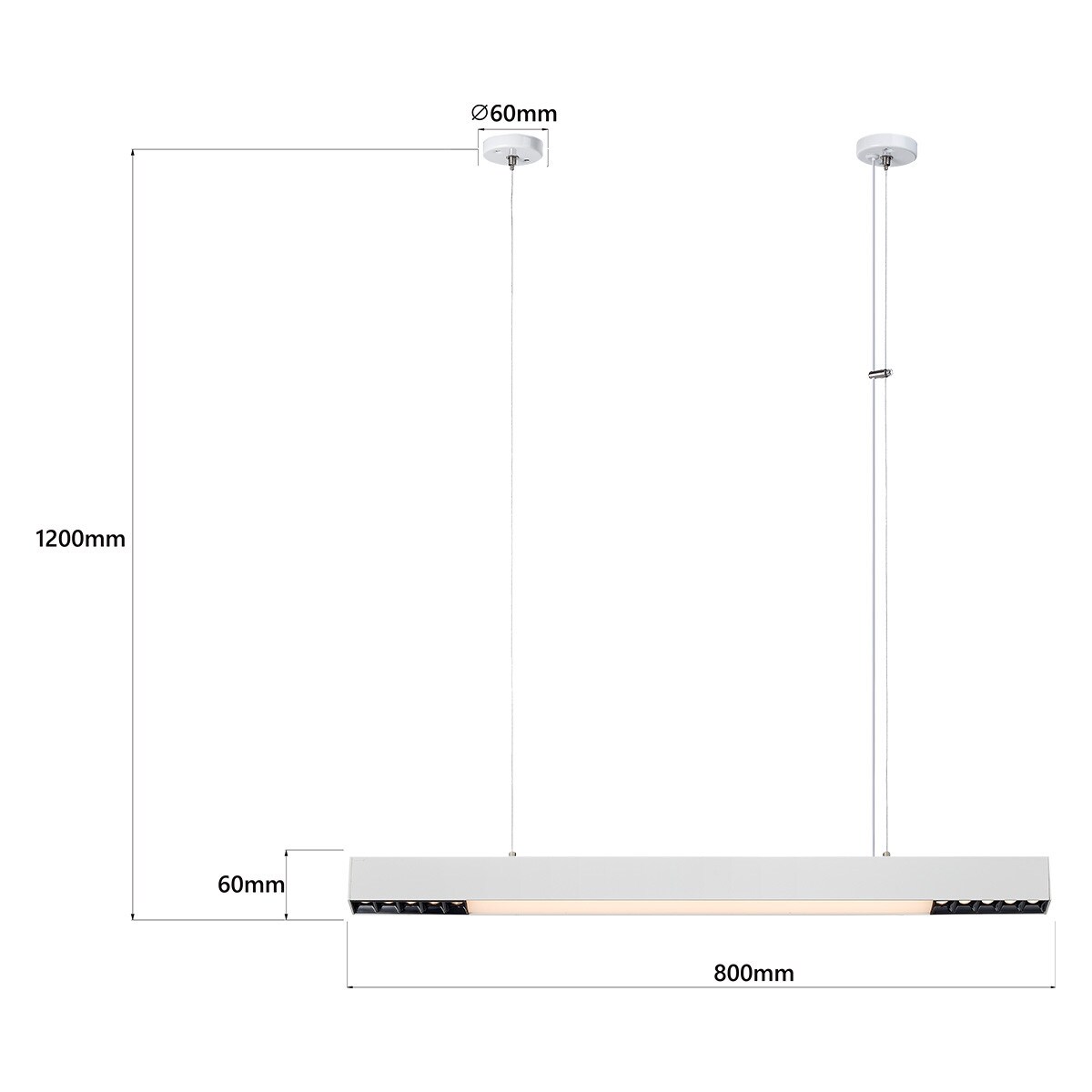 Lampa sufitowa wisząca Light Prestige Cali biały LED 2700K-6500K (SMART) 1 szt.