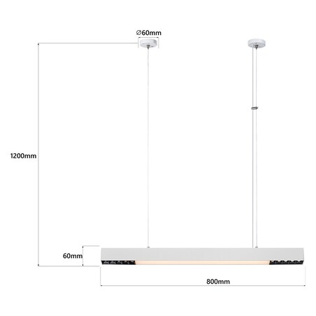 Lampa sufitowa wisząca Light Prestige Cali biały LED 2700K-6500K (SMART) 1 szt.