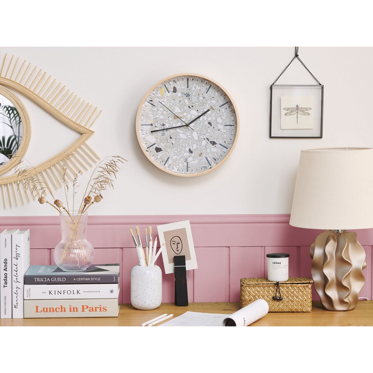 Zegar ścienny ø 31 cm szary GORDOLA