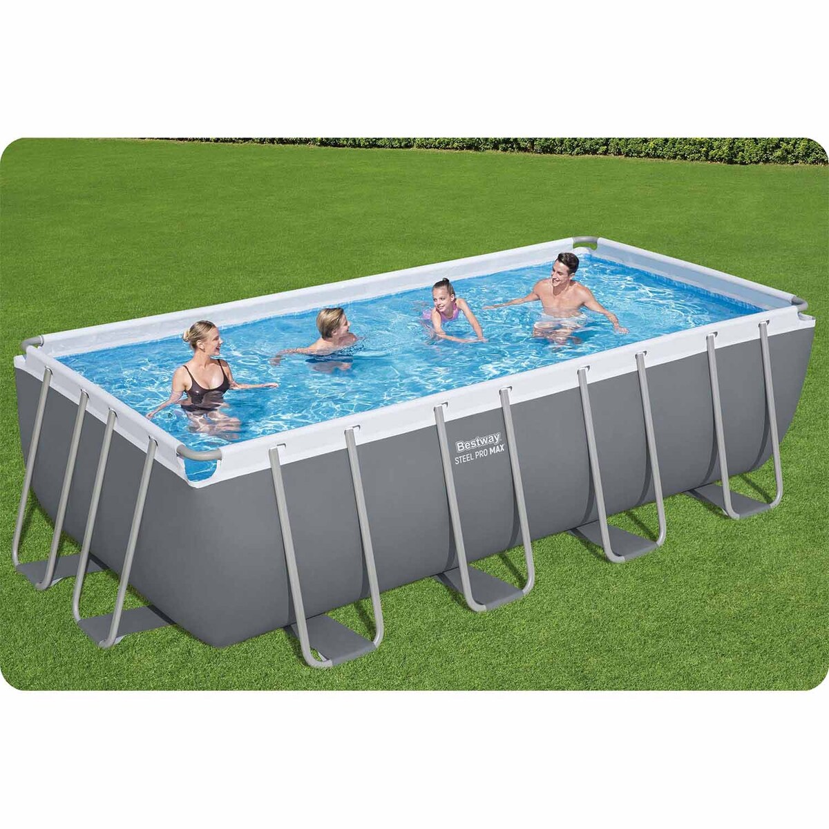 Basen ogrodowy stelażowy Bestway 488x244x122 cm prostokątny 11w1