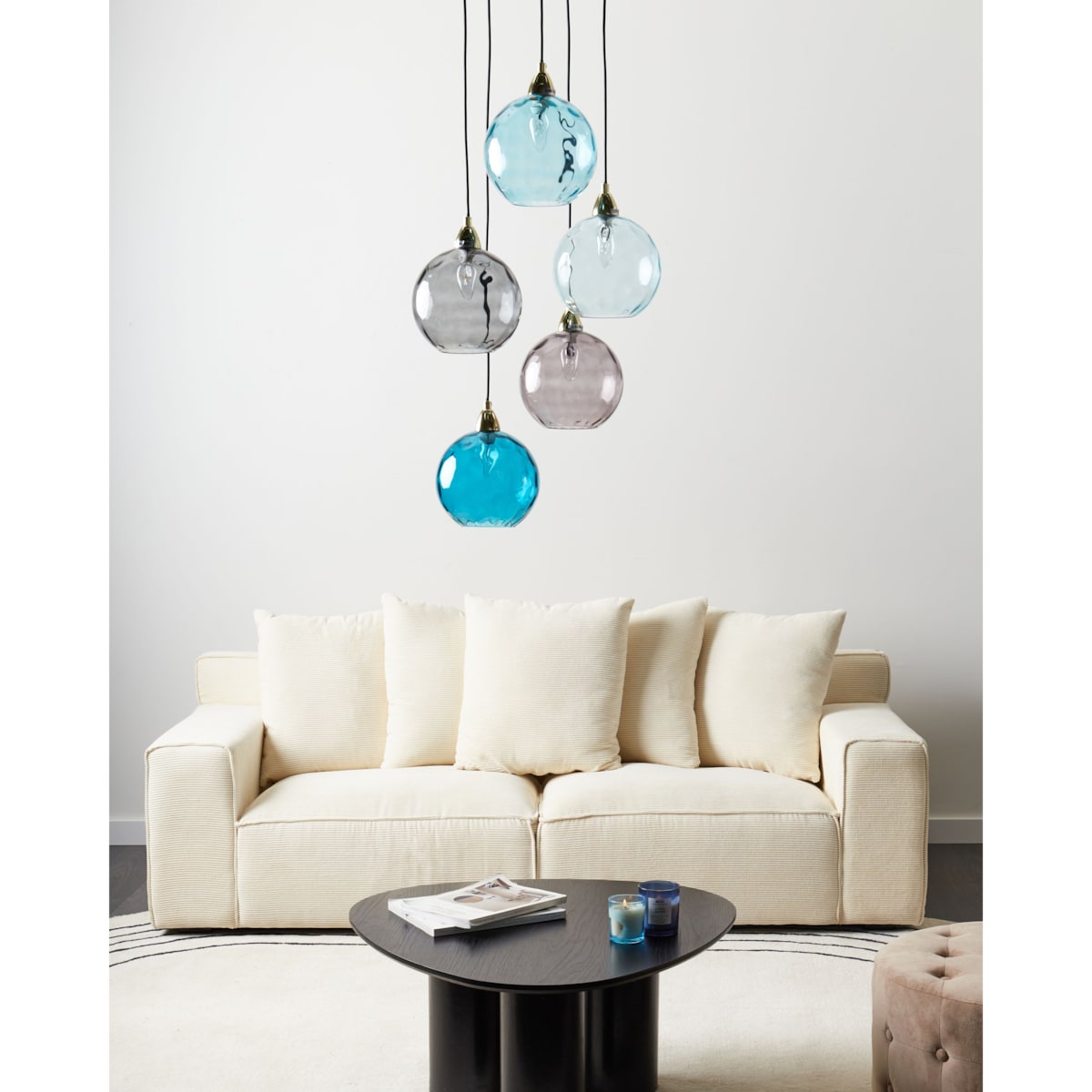 Lampa wisząca PABELLON Szkło Niebieski
