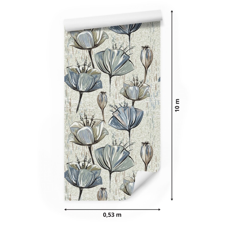 Tapeta Do Salonu TULIPANY Kwiaty w Stylu Vintage