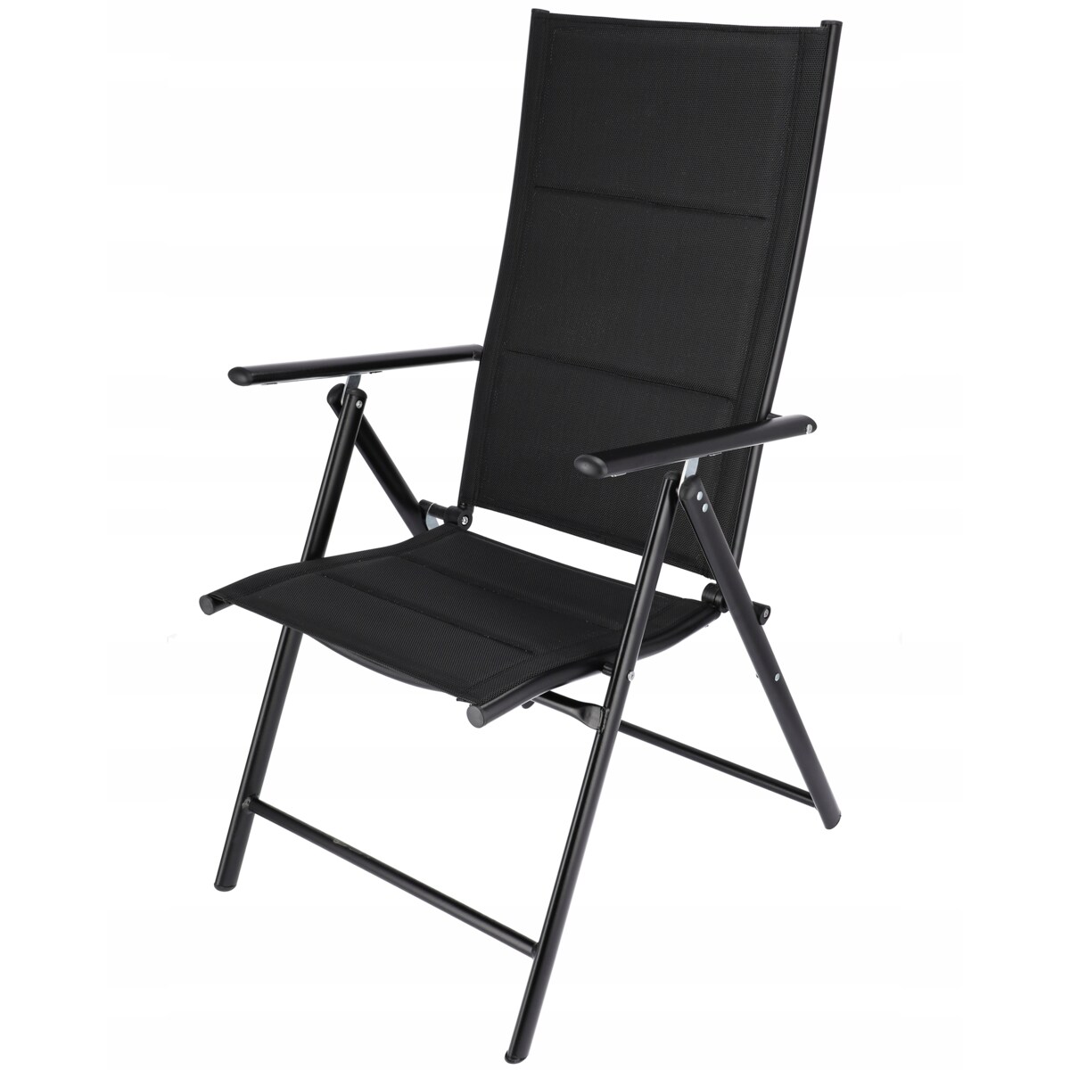 2 x Krzesło składane z tekstylenu z regulowanym oparciem