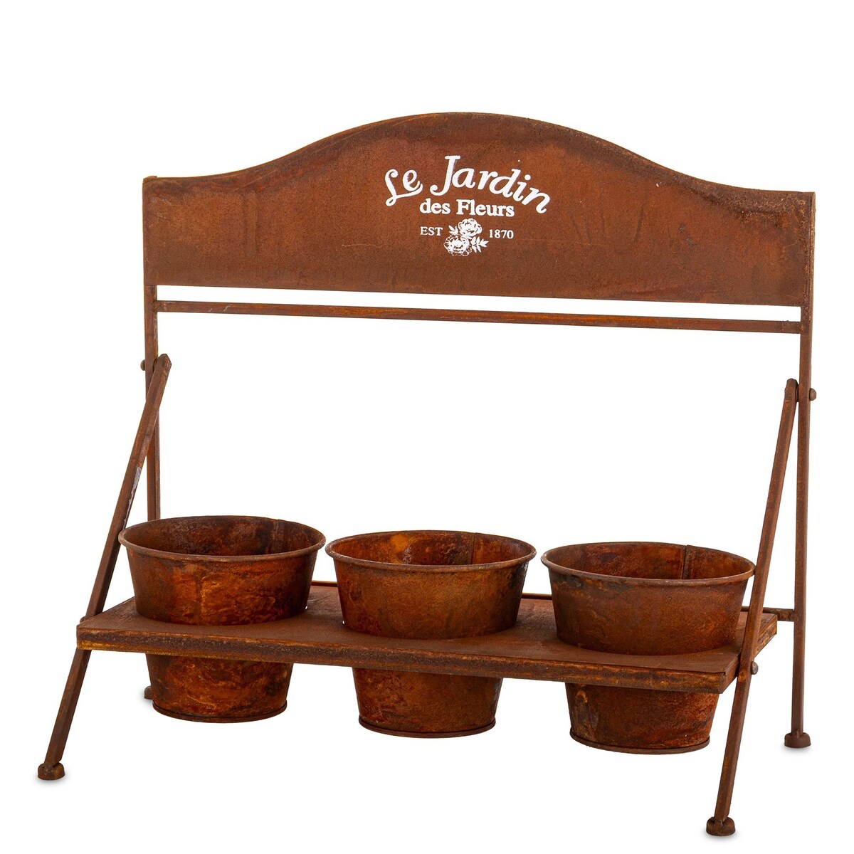 Osłonka metalowa 3 szt. na stelażu 35x40x18 cm SEISTA