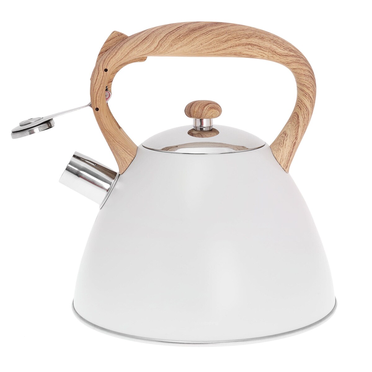 Czajnik stalowy z gwizdkiem lakierowany mat biały 3.0L KLAUSBERG